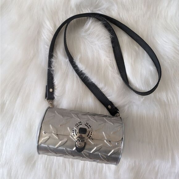 RARE Harley Davidson Chrome Metal Hand Made Bag Purse HTF